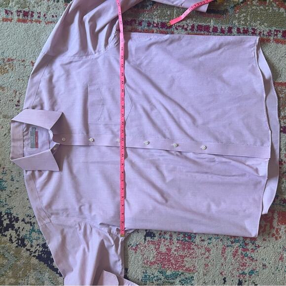 Marks & Spencer Non Iron Cotton Pink Button Down - 17.5" - Picture 7 of 9